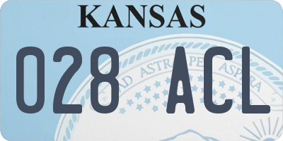 KS license plate 028ACL