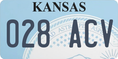 KS license plate 028ACV