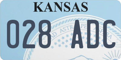 KS license plate 028ADC