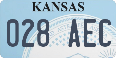 KS license plate 028AEC