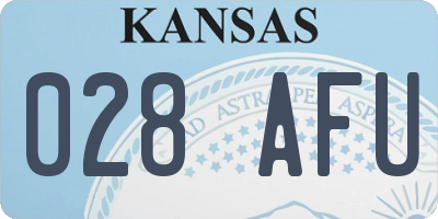 KS license plate 028AFU