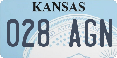 KS license plate 028AGN