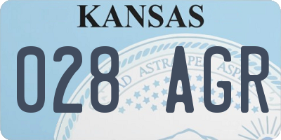 KS license plate 028AGR