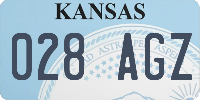 KS license plate 028AGZ
