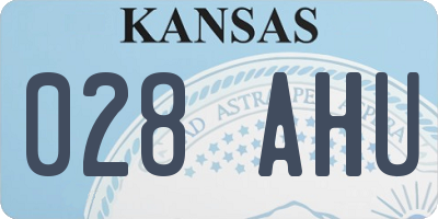 KS license plate 028AHU