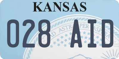 KS license plate 028AID