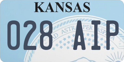 KS license plate 028AIP