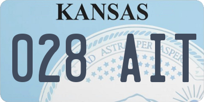 KS license plate 028AIT