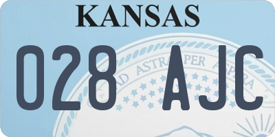 KS license plate 028AJC