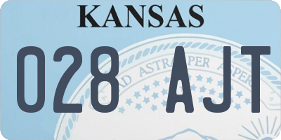 KS license plate 028AJT