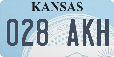KS license plate 028AKH