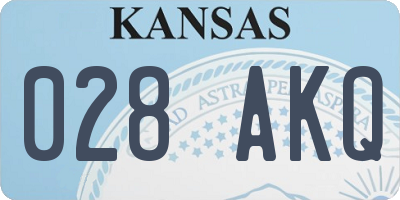 KS license plate 028AKQ