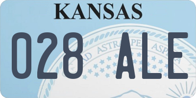 KS license plate 028ALE