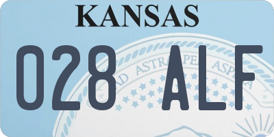 KS license plate 028ALF