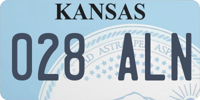KS license plate 028ALN