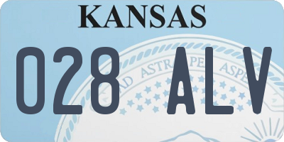 KS license plate 028ALV