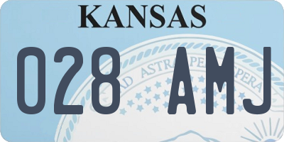 KS license plate 028AMJ