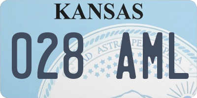 KS license plate 028AML