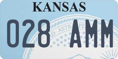 KS license plate 028AMM