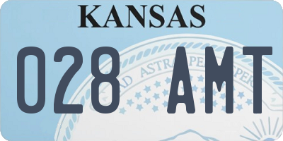 KS license plate 028AMT