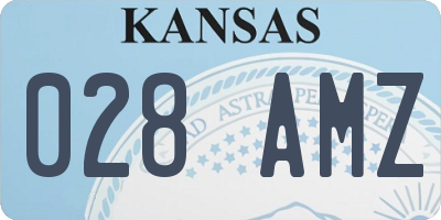 KS license plate 028AMZ