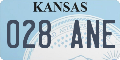 KS license plate 028ANE