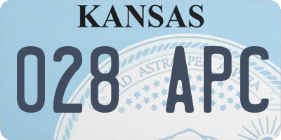 KS license plate 028APC