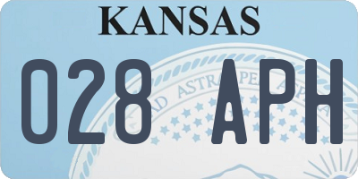 KS license plate 028APH