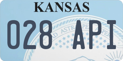 KS license plate 028API