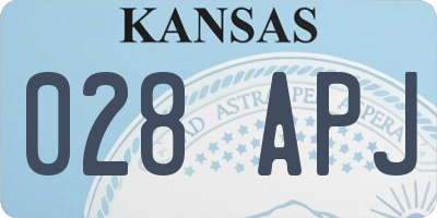 KS license plate 028APJ
