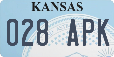KS license plate 028APK