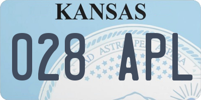 KS license plate 028APL