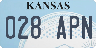 KS license plate 028APN