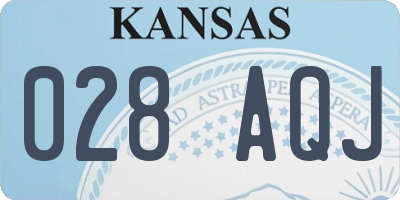 KS license plate 028AQJ