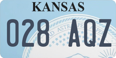 KS license plate 028AQZ