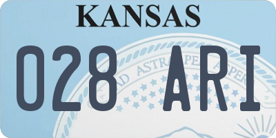 KS license plate 028ARI