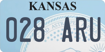 KS license plate 028ARU
