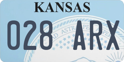 KS license plate 028ARX