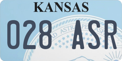 KS license plate 028ASR