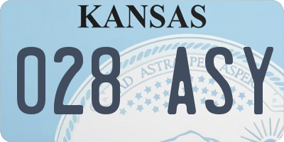 KS license plate 028ASY
