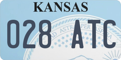 KS license plate 028ATC