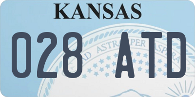 KS license plate 028ATD