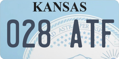 KS license plate 028ATF