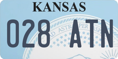 KS license plate 028ATN