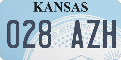 KS license plate 028AZH