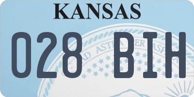 KS license plate 028BIH