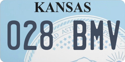 KS license plate 028BMV