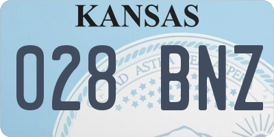 KS license plate 028BNZ