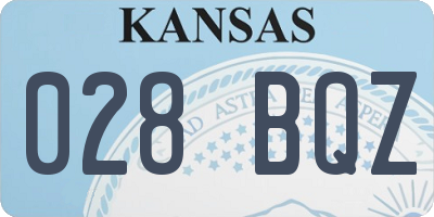 KS license plate 028BQZ