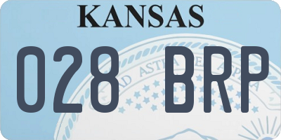 KS license plate 028BRP